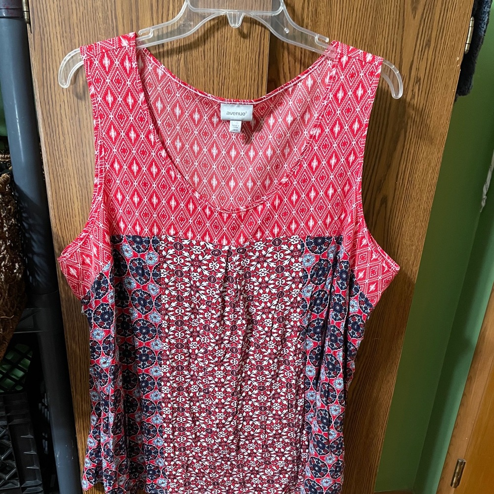 Plus size mixed material tank